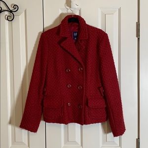 Gap Red Knot Woven Button Up Jacket